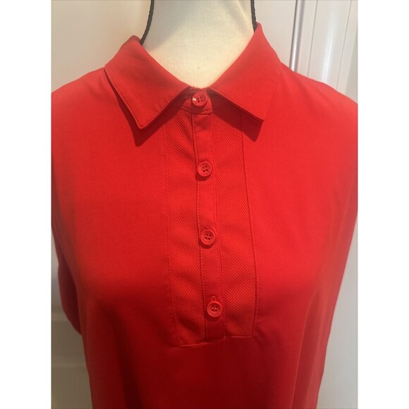 EP Pro Tour Tech Sleeveless Women’s RED Golf Shirt Polyester Spandex SZ 1X - Picture 2 of 8